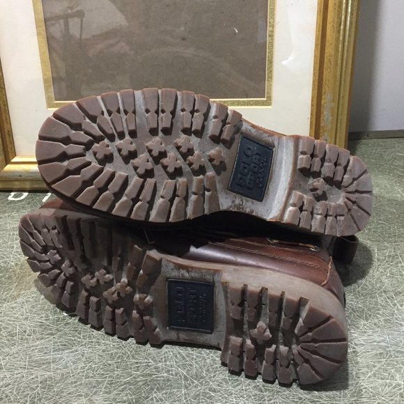 VINTAGE POLO SPORTS LEATHER BOAT BOOTS SIZE 9D - Picture 12 of 13